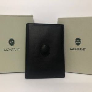 Beautiful black soft leather Montant wallet & passport holder